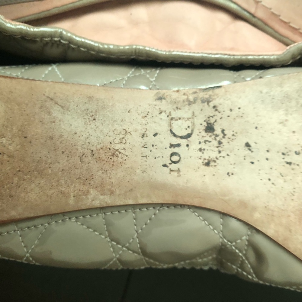 Authentic Chrstian Dior Pre-owned Beige Patent Ballet flats - Picture 11 of 13